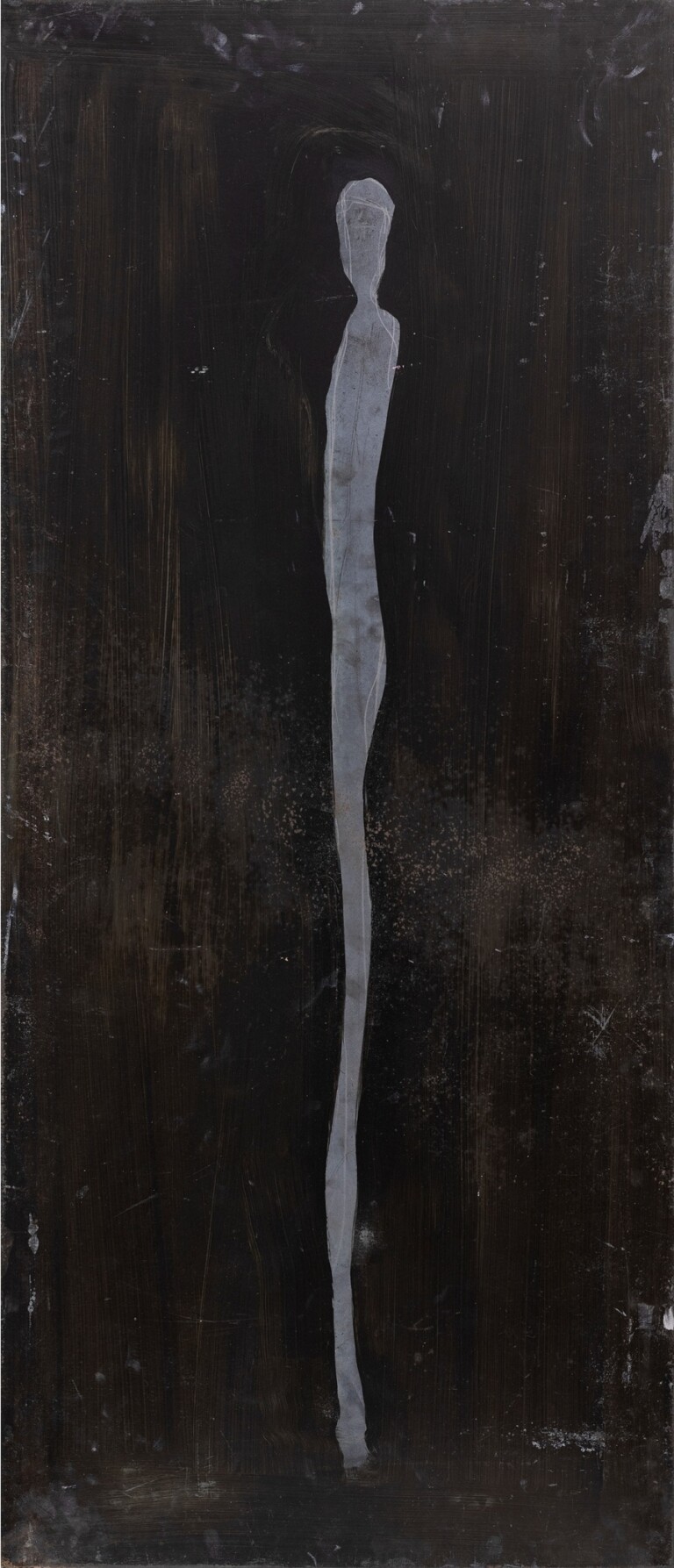 Roberto Ciaccio, Senza titolo (fronte), 2010 11, lastra di ferro, 126 x 54 cm. Photo Leonardo Morfini