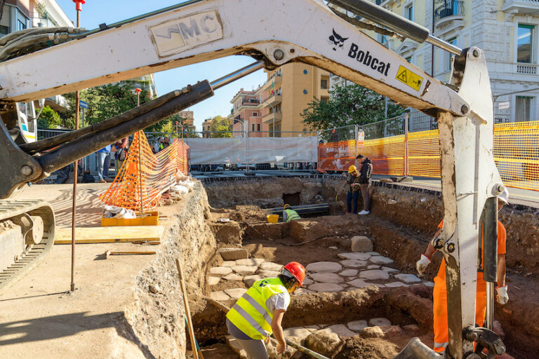 Roma: ai Parioli scoperti i resti del mausoleo dell’antica via Salaria Vetus - foto Fabio Caricchia