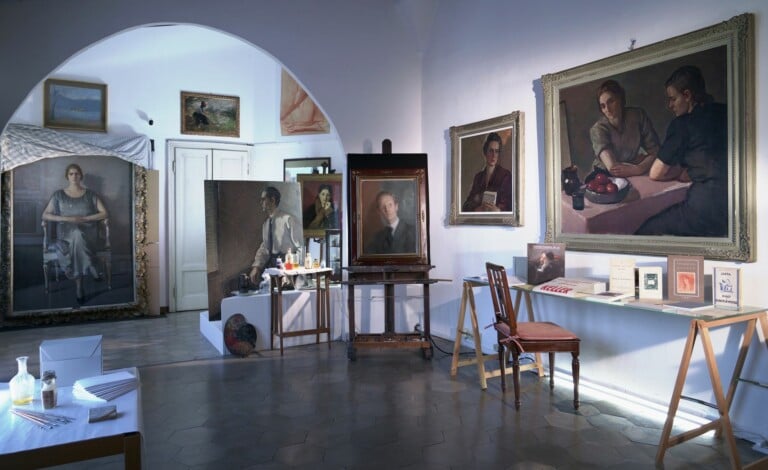 Studio della pittrice Elisabetta Keller, © Archivio Elisabetta Keller, Ph. © Giovanni Pitscheider