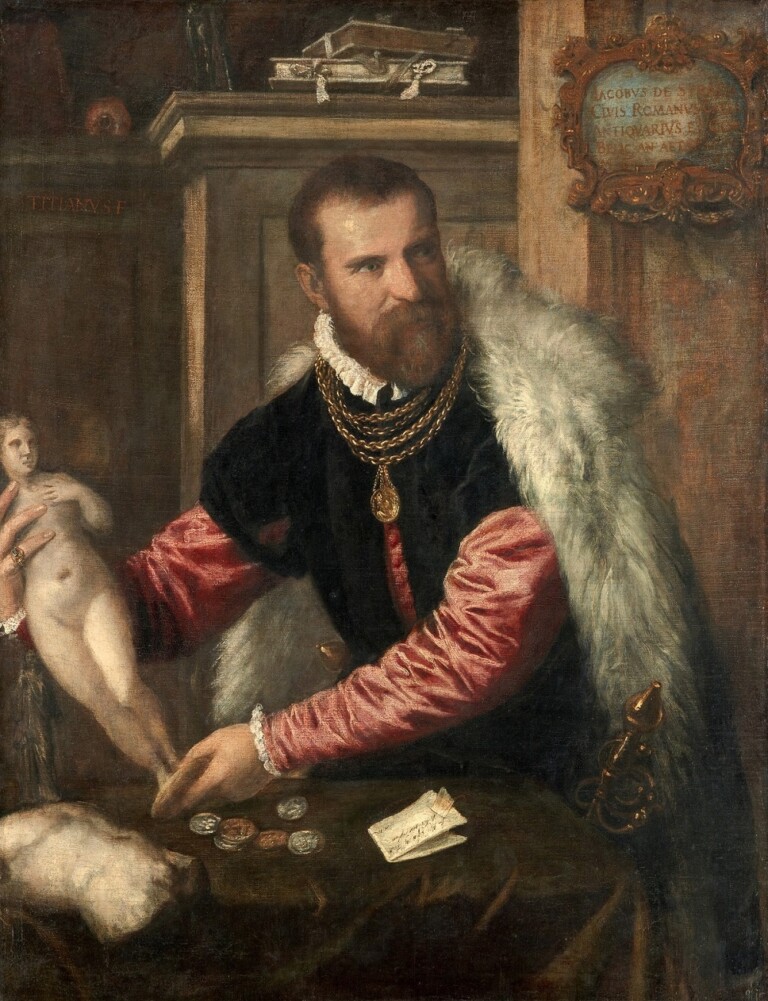 Tiziano Vecellio (1488/90–1576), Jacopo Strada, 1567/68. Canvas; 126 × 95.5 cm. Kunsthistorisches Museum Vienna, Picture Gallery © KHM-Museumsverband