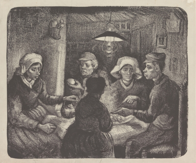 Vincent Van Gogh I mangiatori di patate Nuenen, aprile 1885 Litografia su carta velina, 28,4x34,1 cm © Kröller Müller Museum, Otterlo, The Netherlands