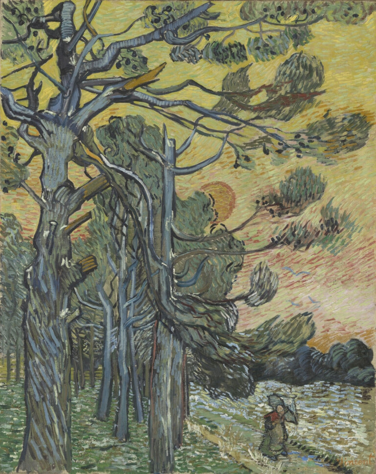Vincent Van Gogh Pini al tramonto Saint–Rémy, dicembre 1889 Olio su tela, 93,5x74,2 cm © Kröller Müller Museum, Otterlo, The Netherlands