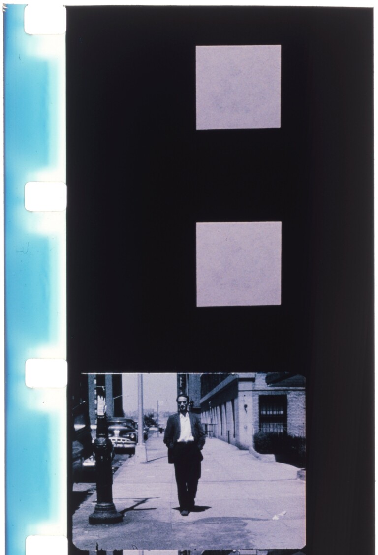 Jonas Mekas, Purgatorio, 2019, series of 80 frozen film frames, C print. Courtesy the artist and Apalazzogallery