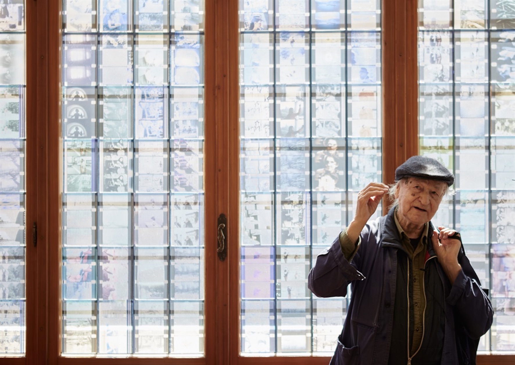 Portrait of Jonas Mekas on the occasion of the opening of his exhibition "The Internet Saga", Venice, 2015, ph. Giulio Favotto