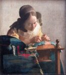 Jan Vermeer, La merlettaia 1669-71. Parigi, Musée du Louvre