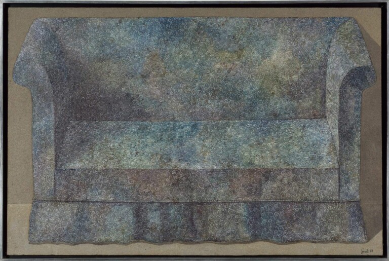 Domenico Gnoli, Le Canapé Bleu, 1964. Courtesy of Sotheby's
