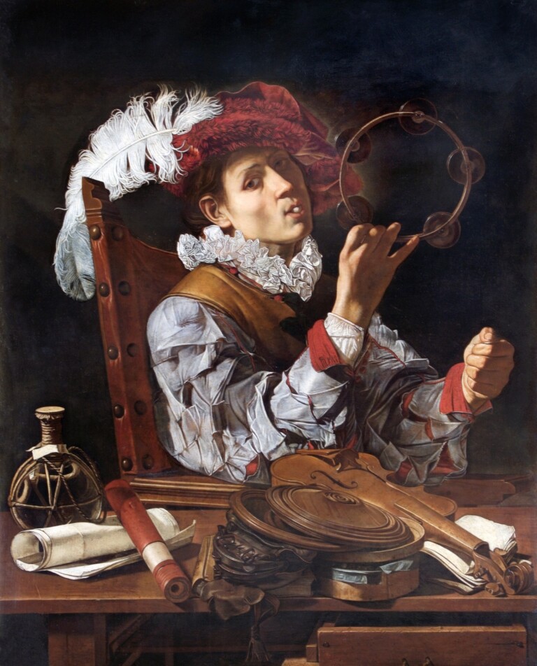Francesco Boneri detto Cecco del Caravaggio, Fabbricante di strumenti musicali 1610 circa, olio su tela, Londra, Apsley House, Wellington Museum ©Historic England Archive