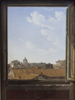 Hendrik Voogd, Vista di Roma dalla finestra, 1809