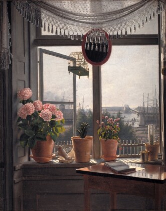 Martinus Rørbye, Vista dalla finestra, 1825