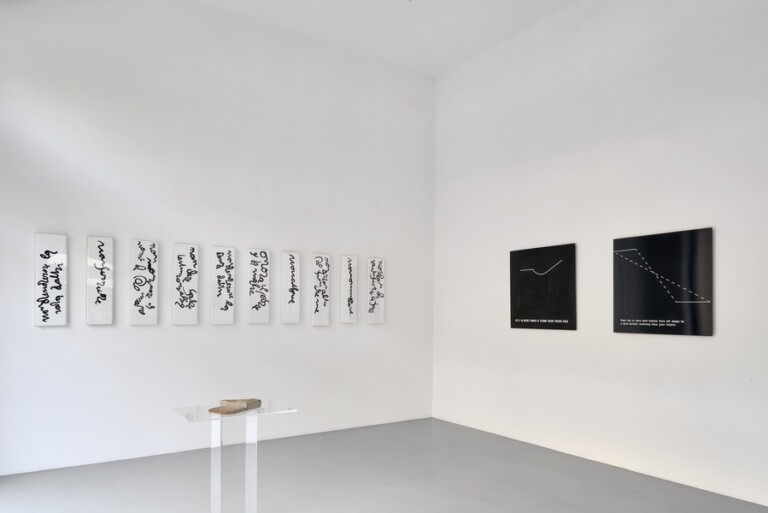 Flying Words, installation at Osart Gallery, Milano, 2022, Courtesy Osart Gallery И Max Pescio