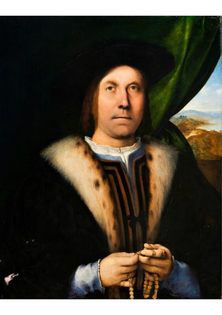 Lorenzo Lotto, Ritratto di uomo con rosario