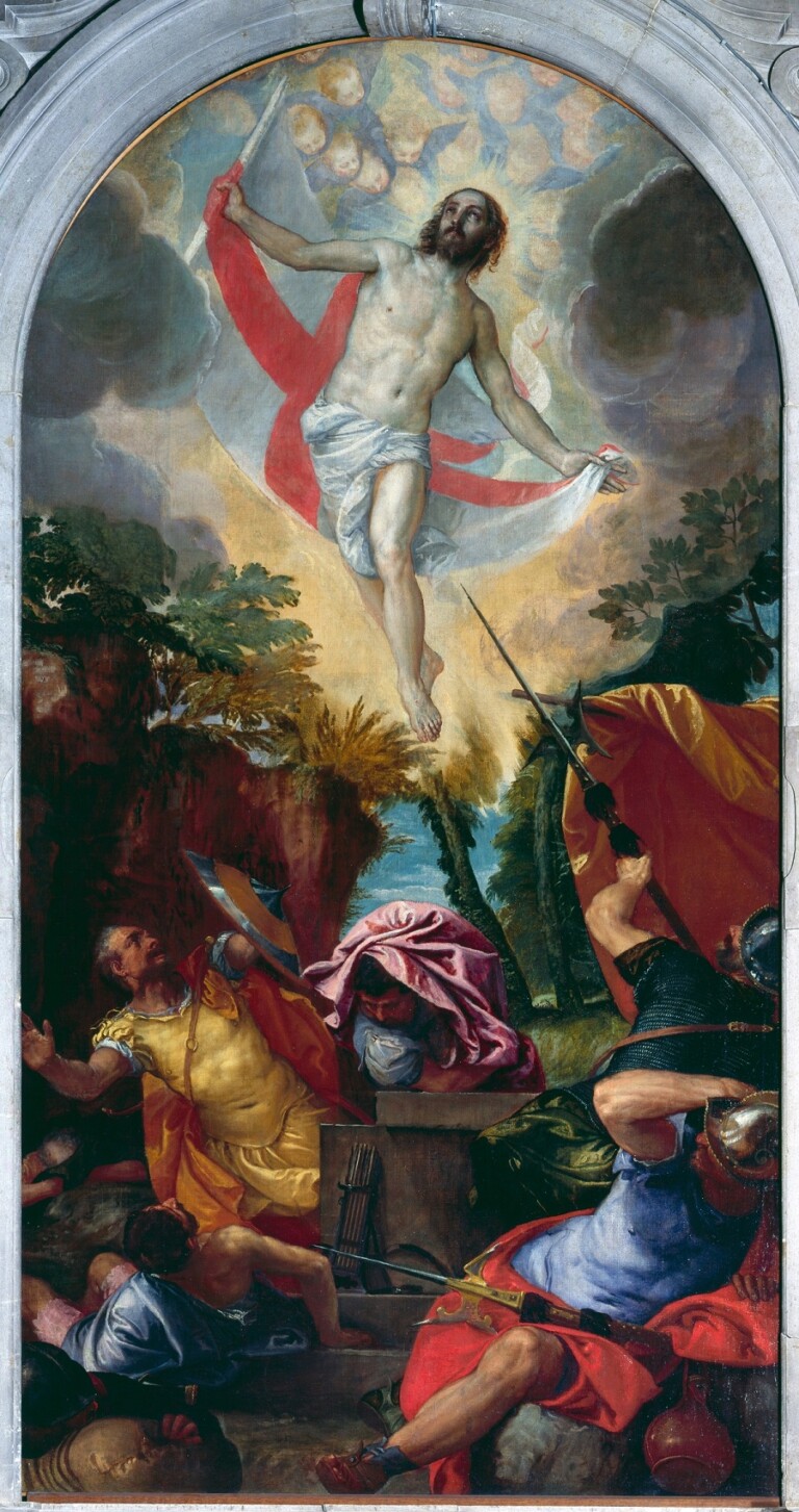 Paolo Caliari, detto il Veronese, Resurrezione, 1560 circa, olio su tela, 247x130 cm, Venezia, chiesa di San Francesco della Vigna