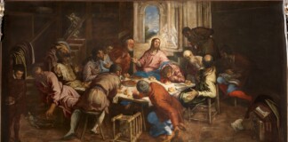 Jacomo Robusti, detto il Tintoretto, Ultima cena, 1561-1566, olio su tela, 224,5 x 415 cm, Venezia, chiesa dei Santi Gervasio e Protasio, detta di San Trovaso