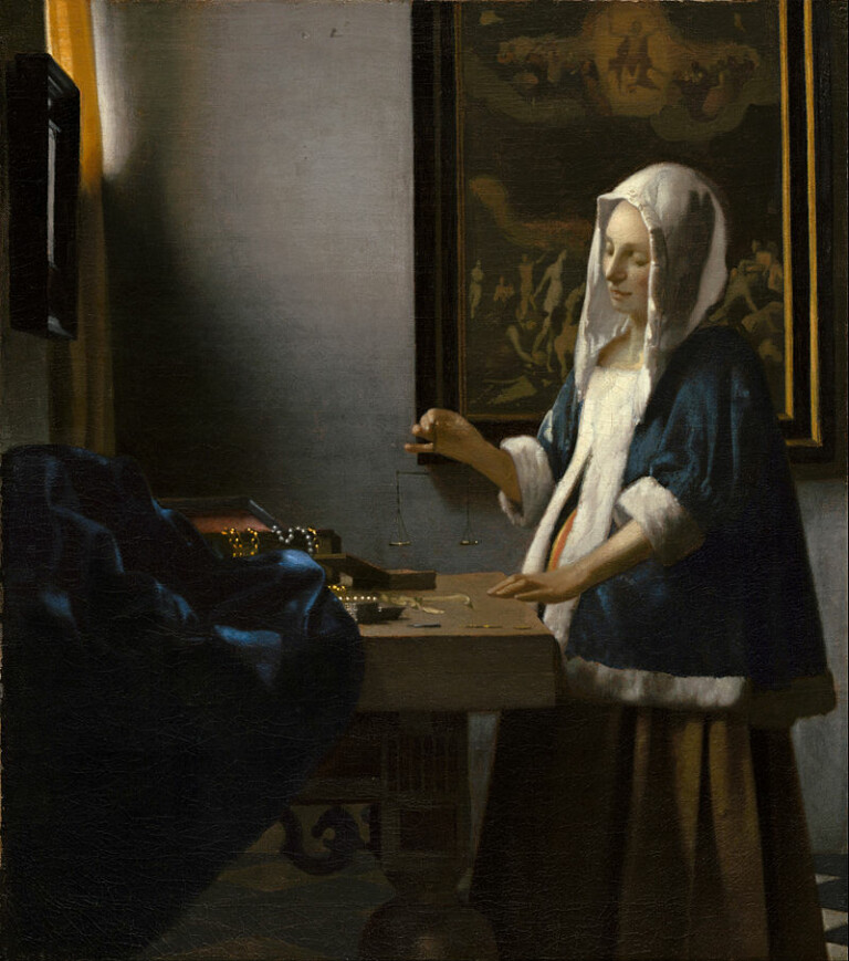 Jan Vermeer, Pesatrice di perle 1664, Washington, National Gallery of Art