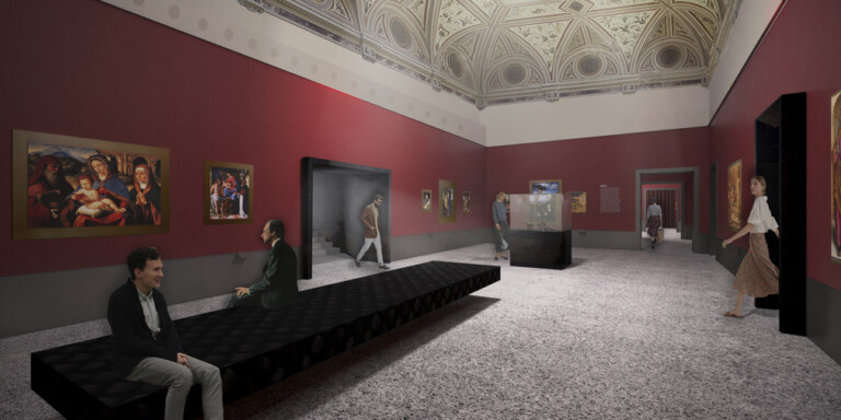 Accademia Carrara Bergamo, render architetto Ravalli