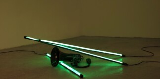 Agnese Spolverini, Questo verde è un inganno, 2022, installazione luminosa e sonora, tecnica mista, dimensioni variabili