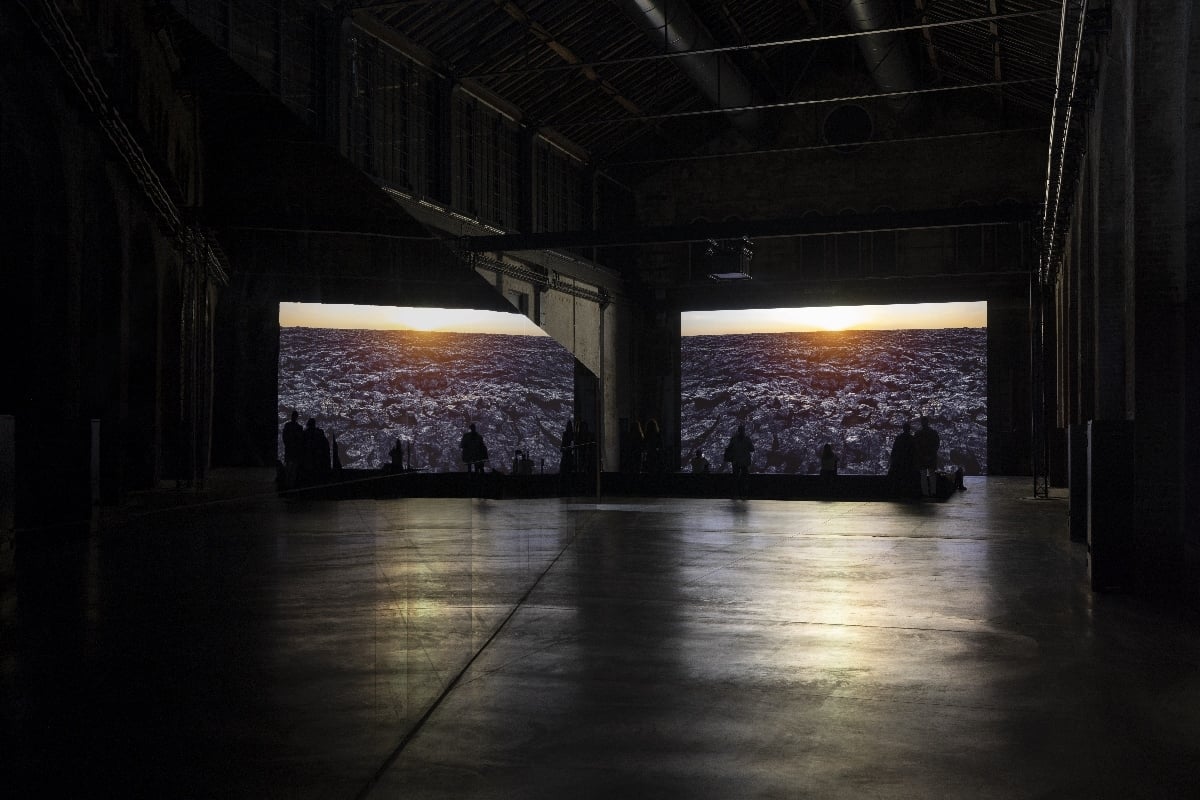 Arthur Jafa, Rhamesjafacoseyjafadrayton, installation view at OGR Torino, 2022. Photo Andrea Rossetti for OGR Torino. Courtesy OGR Torino