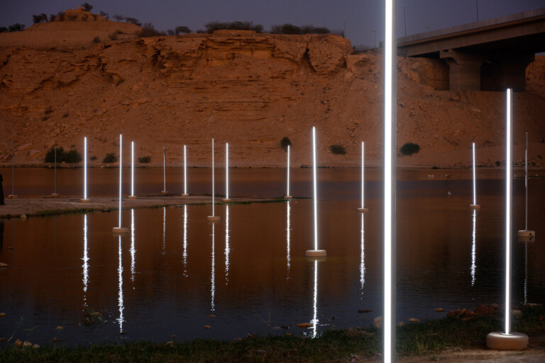 Installation of One Thousand Galaxies Of Light artwork by artist Gisela Colon, Wadi Hanifa in Riyadh, Kingdom of Saudi Arabia, on October 22, 2022. as part of the Noor Riyadh Festival 2022. Photo Ammar Abd Rabbo/ABACAPRESS.COM