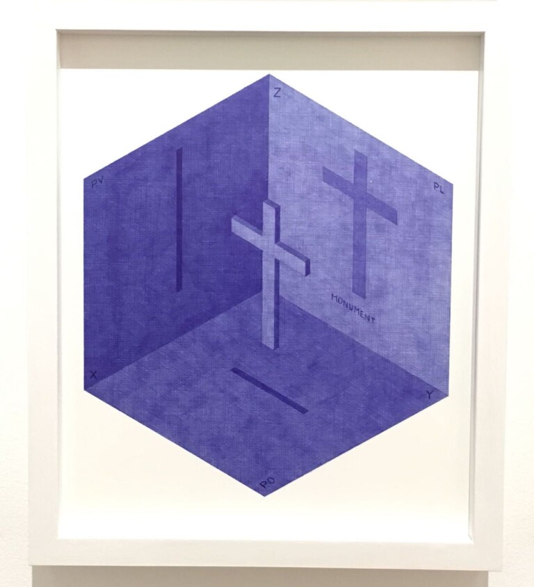 Giuseppe Stampone, Via Crucis, 2017, Penna Bic su carta, 15 moduli 33x39 cm (framed), Courtesy Fausto Chilò, Casale Monferrato