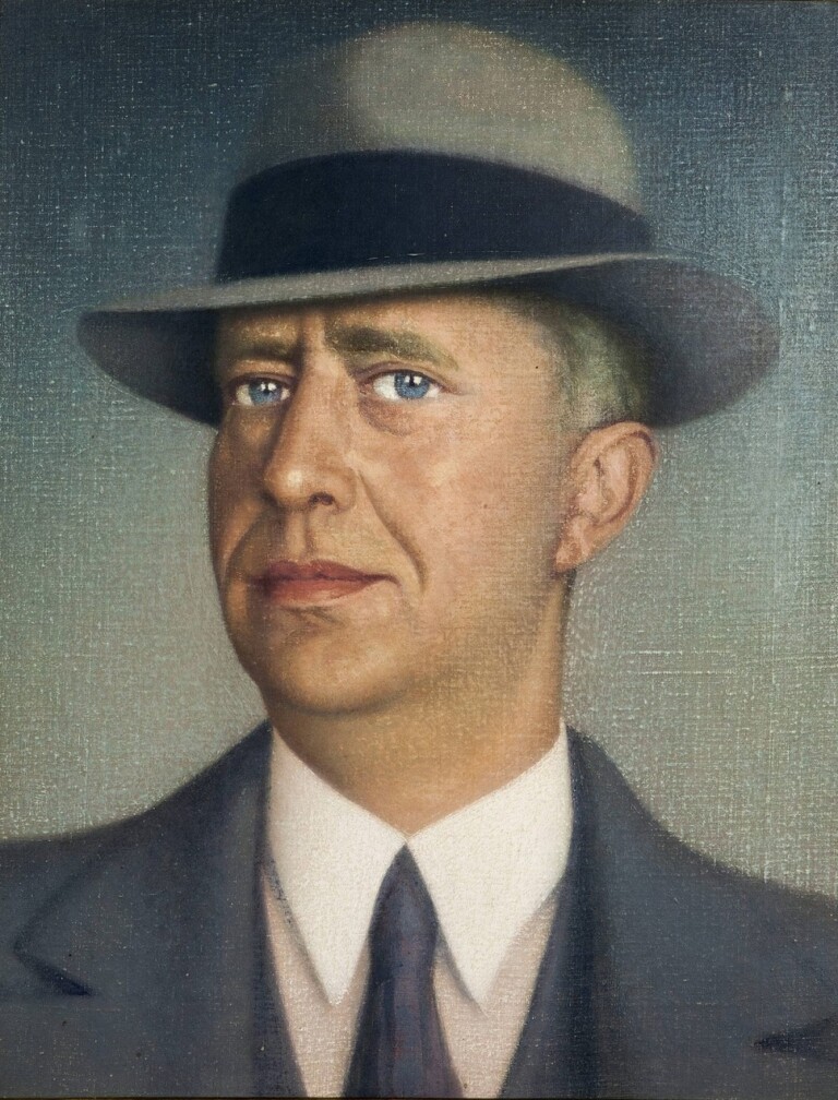 Mario Reviglione, L'uomo dagli occhi blu, anni '40. Photo courtesy IDAL800900 Istituto Documentazione Arte Ligure dell'800 e del '900 – Franco Dioli & Associati