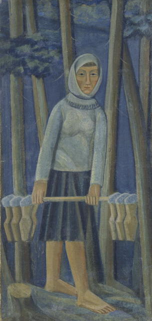 Mykhailo Boichuk, Lattaia, 1922 1923, Tempera su tela. 95 x 45 cm, Museo Nazionale d'Arte dell'Ucraina