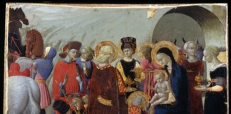 Sassetta, Adorazione dei Magi, 1433 circa, tempera e oro su tavola. Siena, Palazzo Chigi Saracini, inv. 98 MPS
