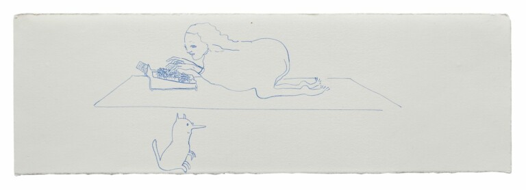 Dasha Shishkin, Pickle 27, 2013, Inchiostro su carta, 12.6 x 39.3 cm, Courtesy l’artista e Gió Marconi, Milano, Fotografia di Filippo Armellin, Presso la galleria Gió Marconi