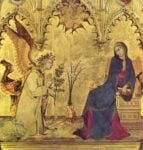 Simone Martini, Annunciazione, particolare