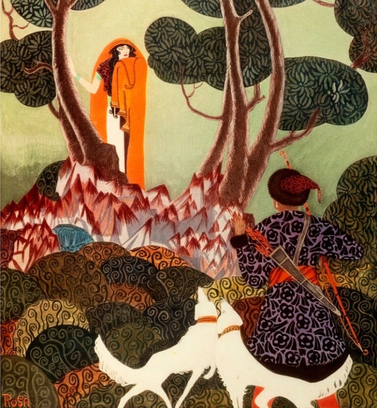 Rosa Rosà, illustrazioni delle Mille e una Notte di Ernst Roenau, 1922