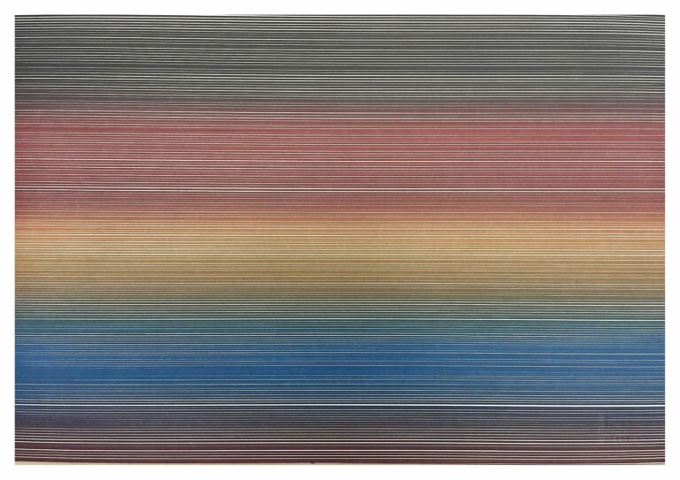 Ignacio Uriarte, Farbverlauf, 2022, Pennarello indelebile su carta, 33 x 48 cm, Courtesy l’artista e Loom Gallery, Milano, Presso Loom Gallery
