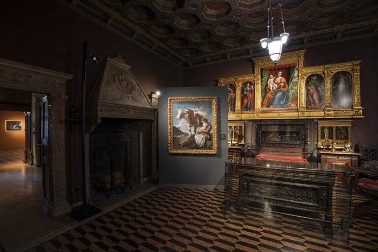 Veduta della mostra La seduzione del bello, camera di Fausto. Photo Elena Datrino, Milano
