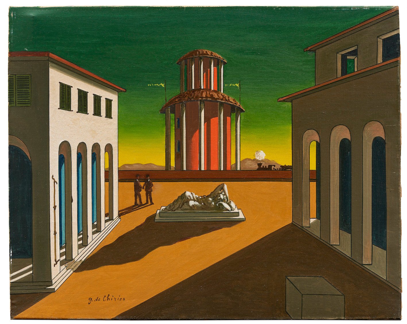 Giorgio de Chirico, Piazza d'Italia, 1955-56. Courtesy of Christie's