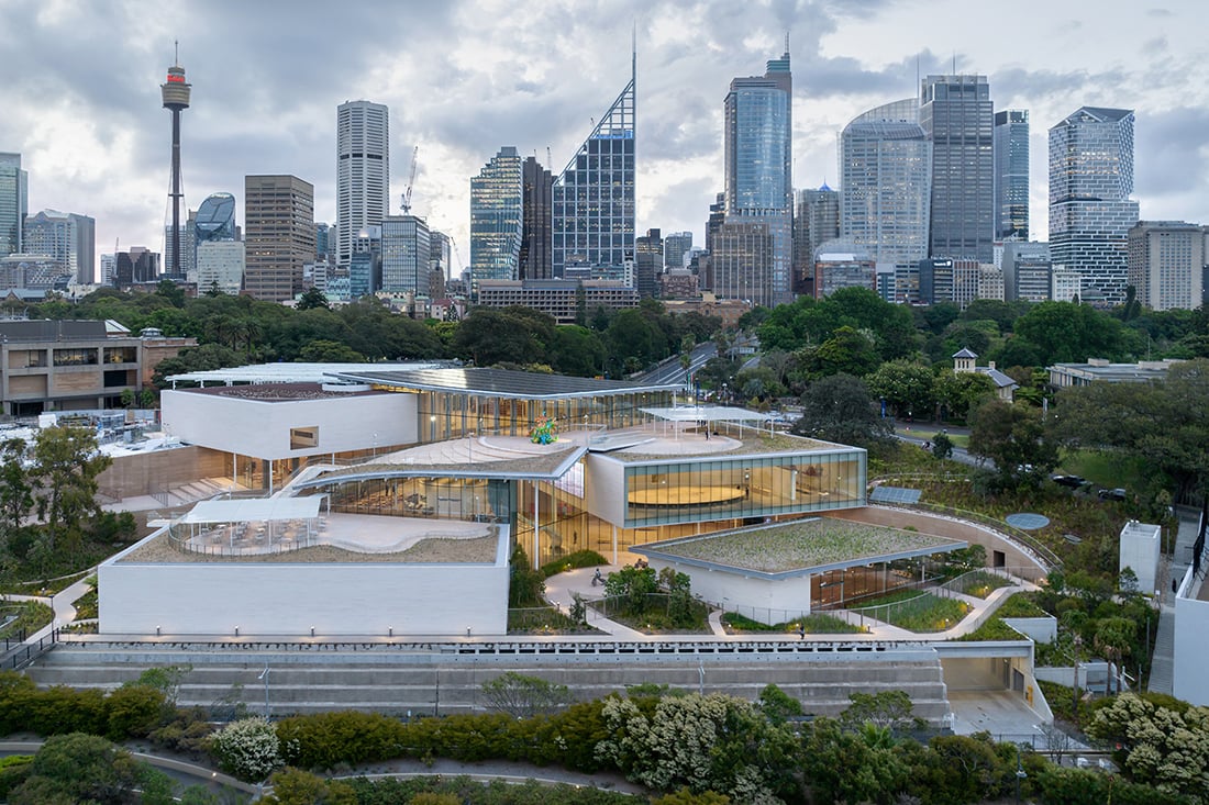 Aerial view of the Art Gallery of New South Wales’ new SANAA designed building, 2022, photo © Iwan Baan