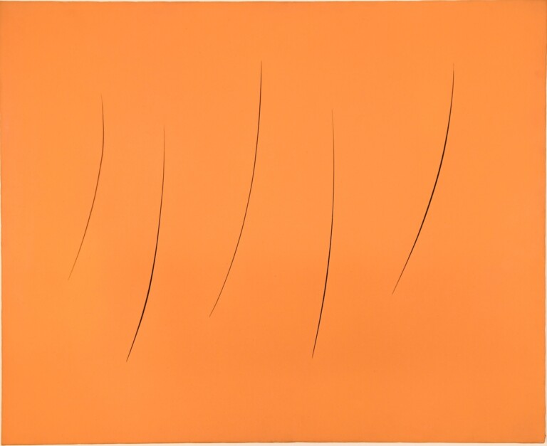 Lucio Fontana, Concetto spaziale, Attese, 1960, pittura ad acqua su tela / waterpaint on canvas, 81,5 x 100 cm