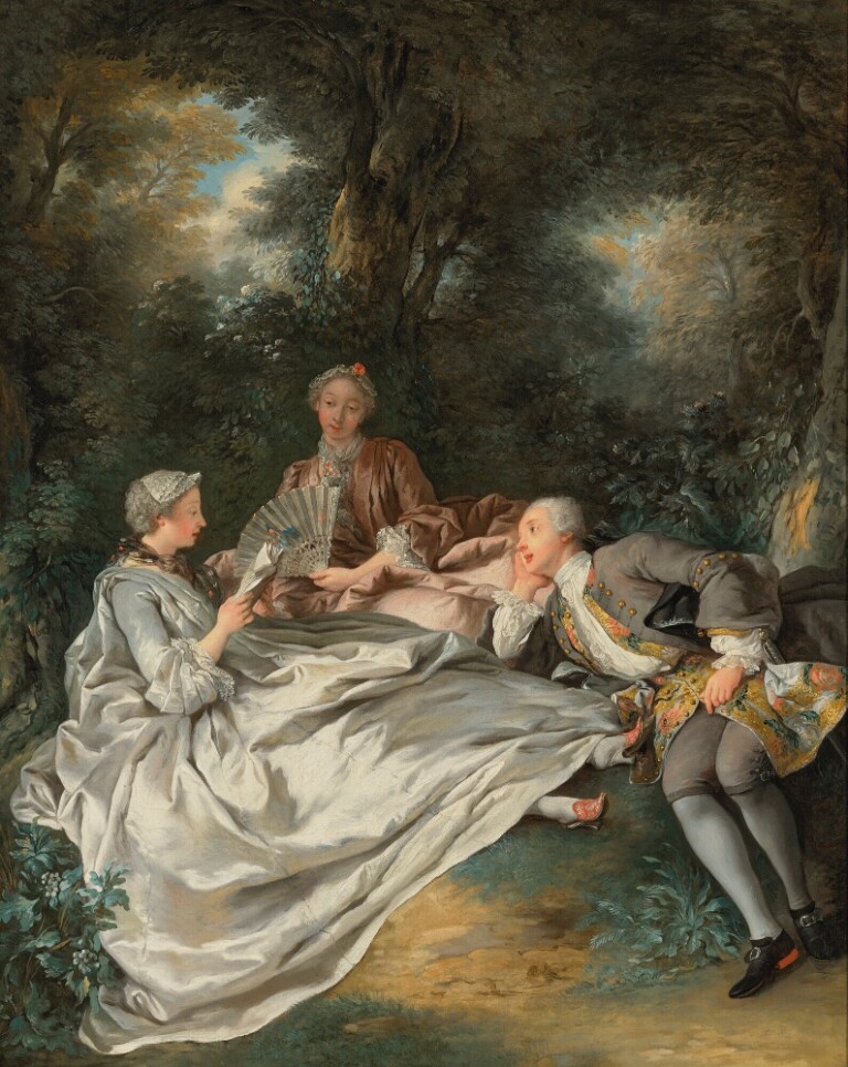 Jean-François de Troy, La festa della lettura (1735). Courtesy Christie's Images Ltd.