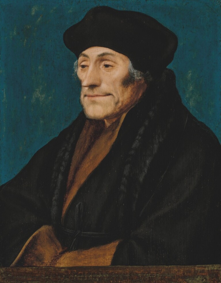 Hans Holbein il Giovane (e bottega), Portrait of Desiderius Erasmus. Courtesy Christie's Images Ltd.