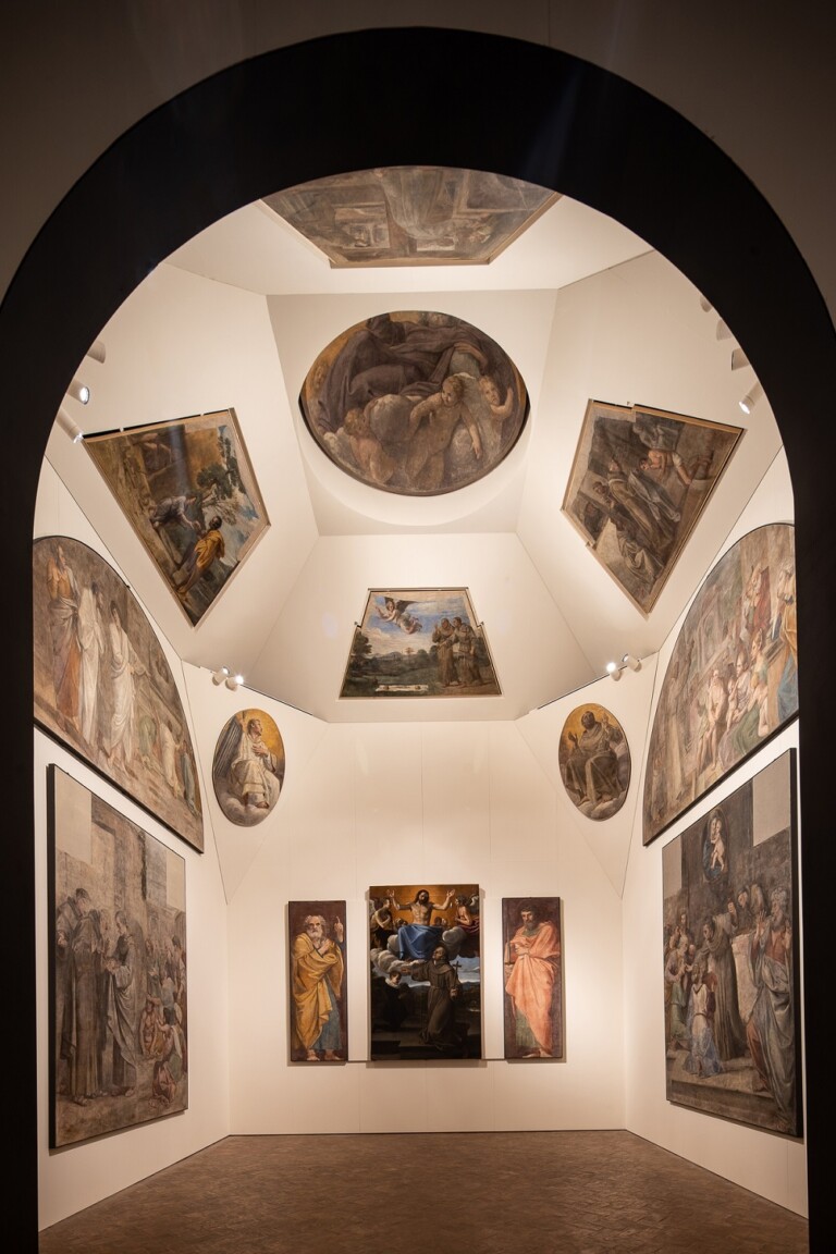 Annibale Carracci. Gli affreschi della Cappella Herrera, exhibition view at Palazzo Barberini, Roma. Ricostruzione della Cappella. Photo Alberto Novelli