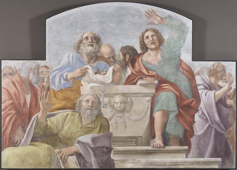 Gli Apostoli intorno al sepolcro vuoto Affresco trasportato su tela, 193 x 272,5 x 3,6 cm Museo Nacional de Arte de Cataluña, inv. 024284 - 000. Depósito de la Real Academia de Bellas Artes de Sant Jordi