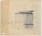 Complesso per uffici a piazzale Flaminio, schizzo progettuale di Luigi Moretti. (ACSRo, Fondo Moretti)