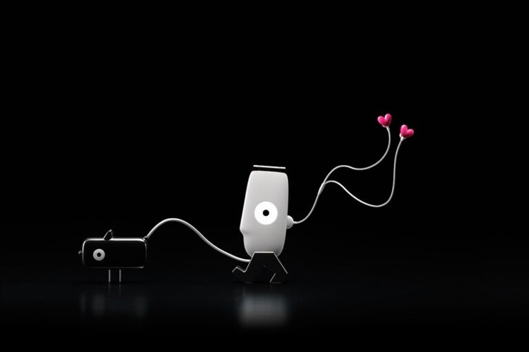 Giovannoni Design, Mr.Eye –mobile phone charger and dock station. Alessi, KDDI, 2010. Courtesy KDDI