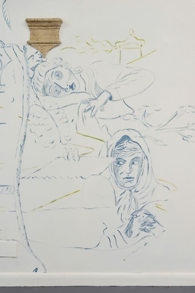 Giulia Mangoni. La strega si trasforma persino in vento. Installation view at Operativa Arte Contemporanea, Roma 2022. Photo Roberto Apa