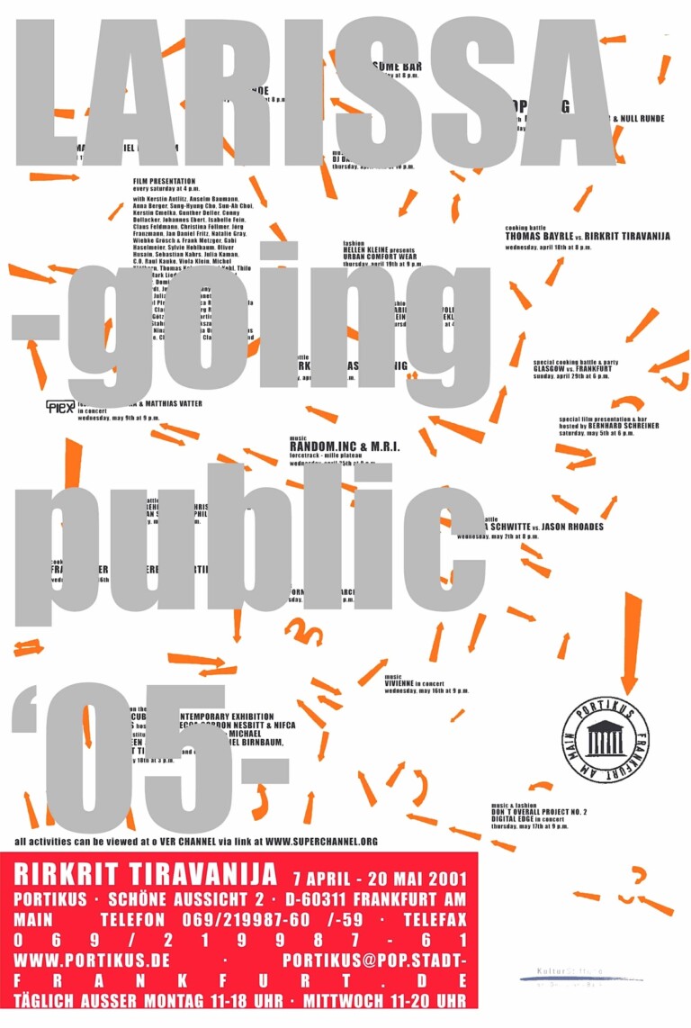 Going Public, poster by Tiravanija