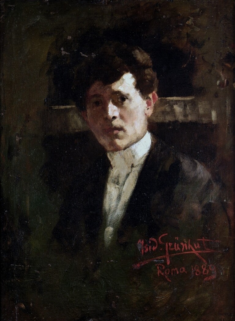 Isidoro Grünhut, Autoritratto, 1889, olio su tela, 72x53 cm. Courtesy Civico Museo Revoltella, Trieste