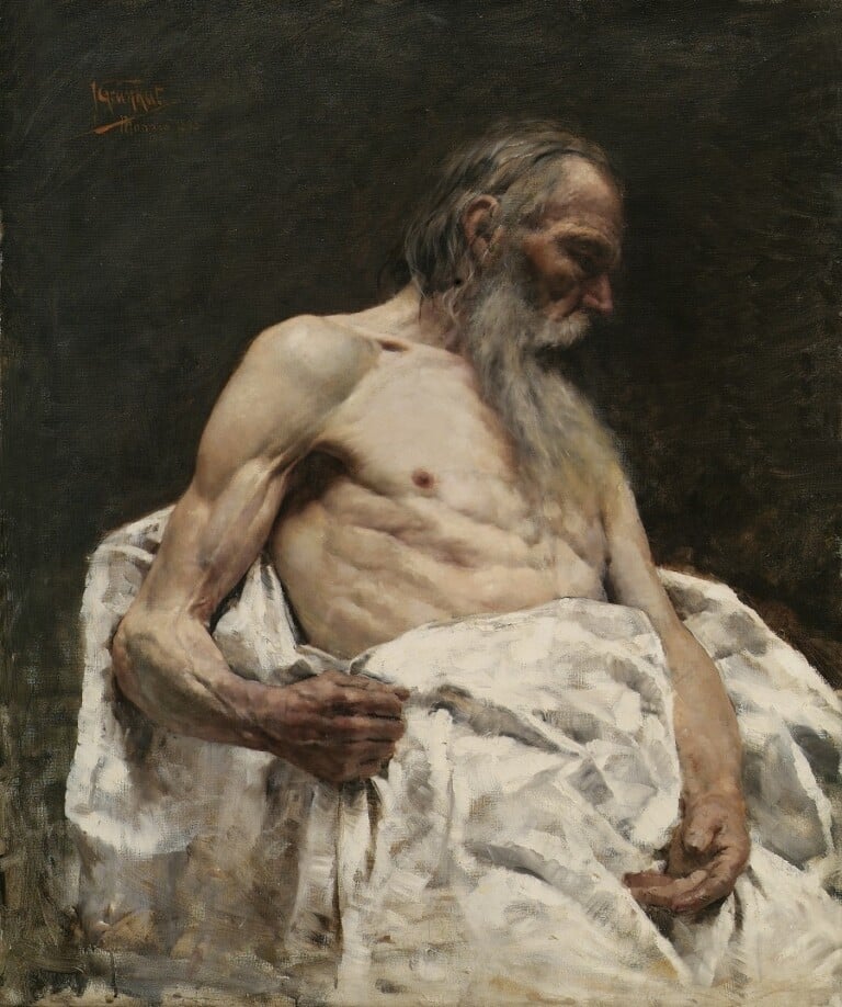Isidoro Grünhut, Studio di vecchio, 1885, olio su tela, 95x79 cm. Courtesy Civico Museo Revoltella, Trieste