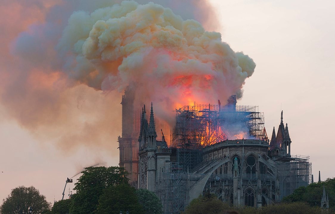 L'incendio del 15 aprile 2019, © Godefroy Troude