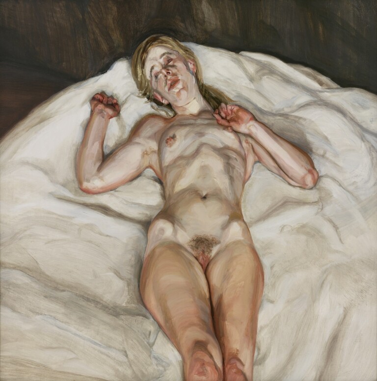 Lucian Freud, Naked Girl, 1966, oil on canvas, 61 x 61 cm, private collection © The Lucian Freud Archive. All Rights Reserved 2022, Bridgeman Images