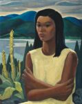 Yvonne McKague Housser, Marguerite Pilot of Deep River (Girl with Mulleins) , c. 1936–40, oil on canvas, McMichael Canadian Art Collection. Gift of the Founders, Robert and Signe McMichael © Estate of Yvonne McKague Housser