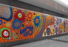 La stazione dei treni Grand Central Madison di Manhattan, che aprirà al pubblico alla fine del mese di dicembre 2022, ospita i nuovi giganteschi murales a mosaico che hanno realizzato le artiste star Yayoi Kusama e Kiki Smith