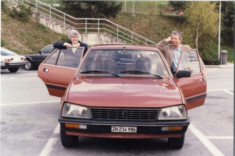 André e Yvette Corboz in viaggio, 1990 ca (Fondo A. Corboz, Biblioteca dell’Accademia di architettura, USI)