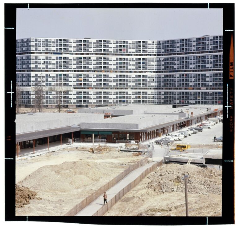 Walter Binder, Complesso residenziale Le Lignon in costruzione, Vernier, 1968 (gta Archiv / ETH Zürich, Walter Binder)